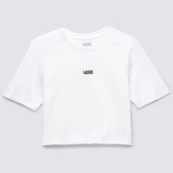 VANS Juniors' Flying V Cropped Short-Sleeve Crew Tee -Fam By Style 2089353 101 alt4