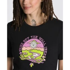 VANS Juniors' Resort Mix Cropped Short-Sleeve Tee -Fam By Style 2089356 001 alt2