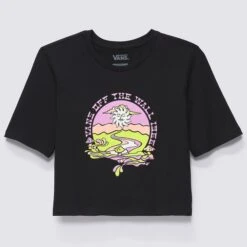 VANS Juniors' Resort Mix Cropped Short-Sleeve Tee -Fam By Style 2089356 001 alt4