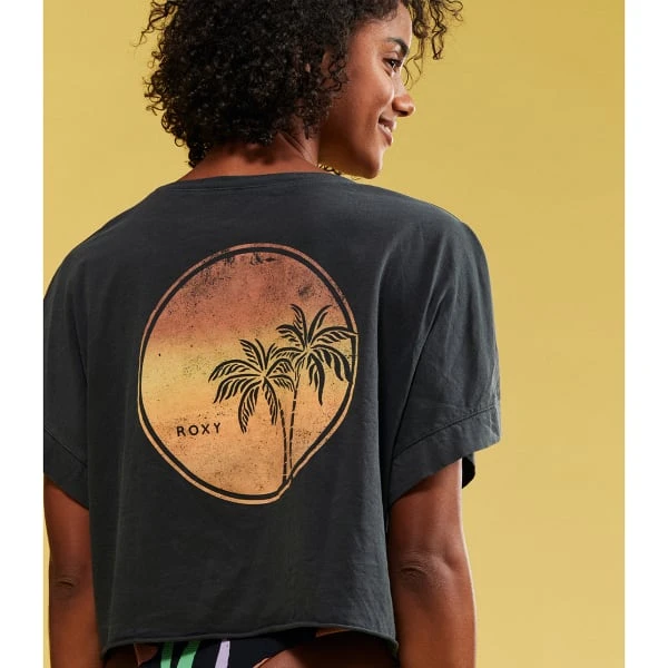 ROXY JUNIORS' Twin Palms Drop Shoulder Short-Sleeve Tee 2 ROXY JUNIORS' Twin Palms Drop Shoulder Short-Sleeve Tee - Image 2