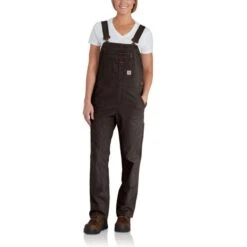 CARHARTT Women's 102438 Rugged Flex Loose Fit Canvas Bib Overall -Fam By Style 2089812 270 alt2