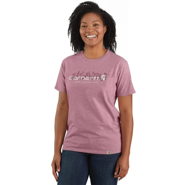 CARHARTT Women's 105736 Loose Fit Heavyweight Short-Sleeve Floral Logo Graphic T-Shirt 2 CARHARTT Women's 105736 Loose Fit Heavyweight Short-Sleeve Floral Logo Graphic T-Shirt - Image 2