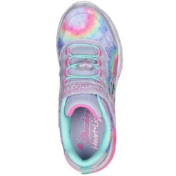 SKECHERS Girls' Flutter Heart Lights - Groovy Swirl Shoes 10 SKECHERS Girls' Flutter Heart Lights - Groovy Swirl Shoes -Fam By Style 2090306 508 alt4